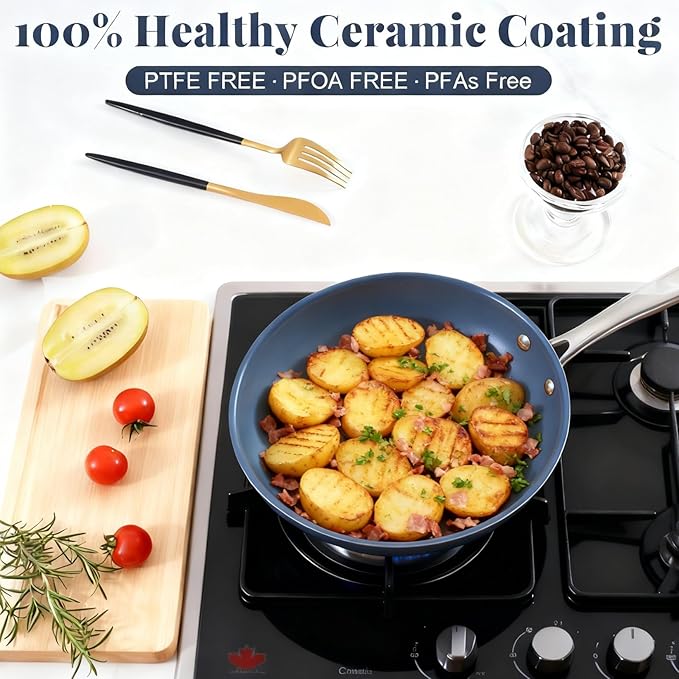 Stainless Steel Nonstick Frying Pan – 8in
