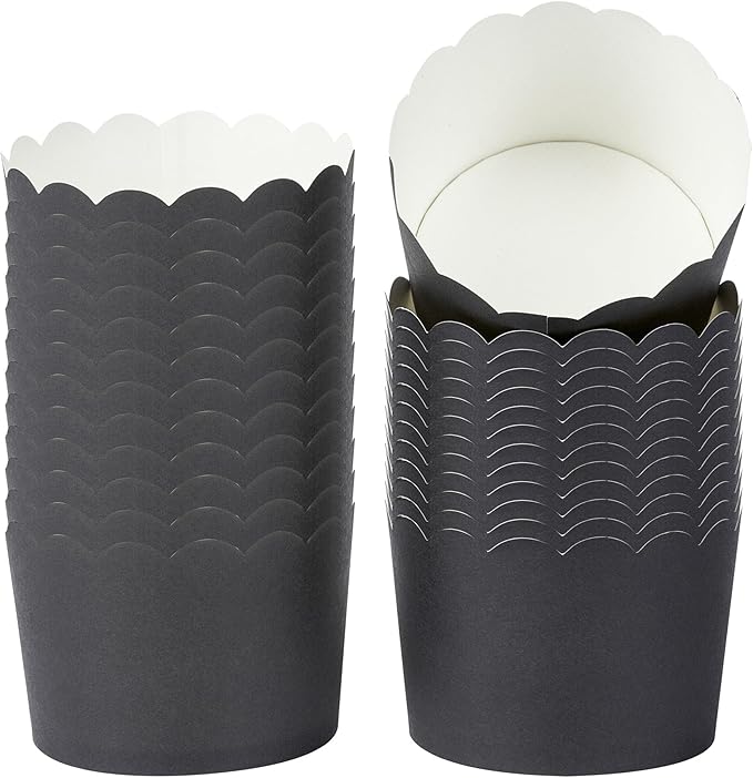 Baking Cups, Black Paper Cupcake Liners, 10 Ounce, 200 Count