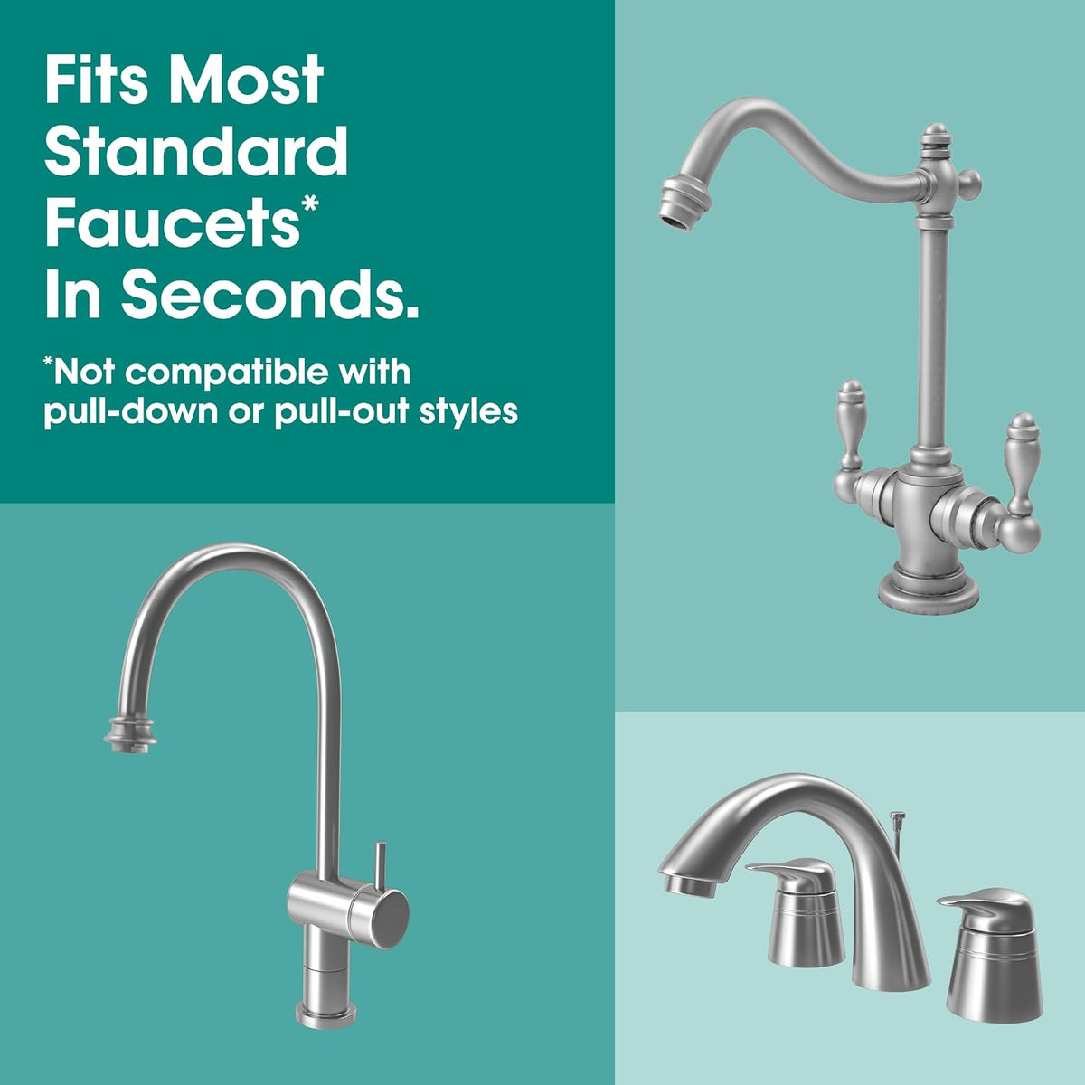 Plus Vertical Faucet Mount Water Filtration System, Lead-Reducing Filter – set view
