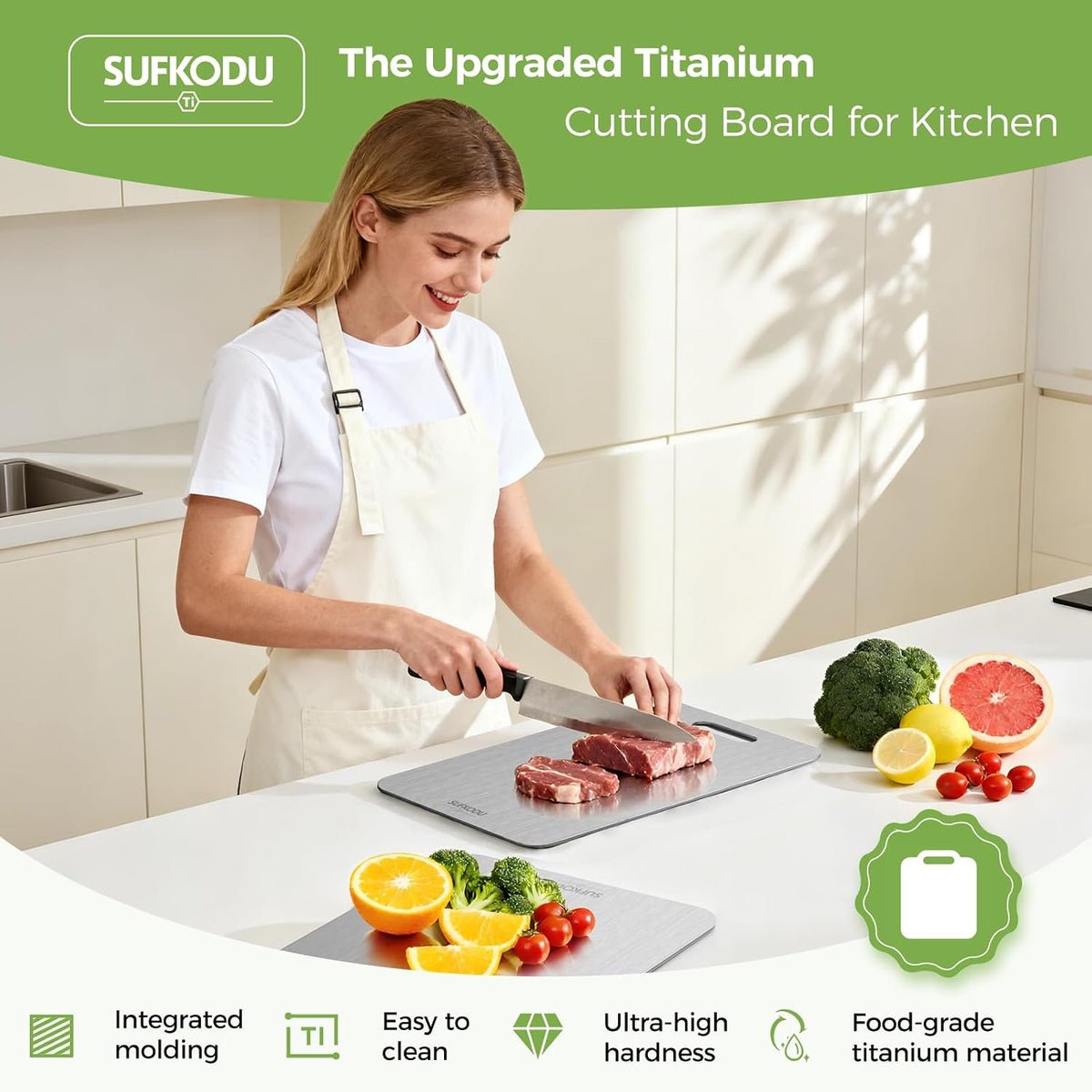 Titanium Cutting Board Set of 3(M+L+XL) – detail