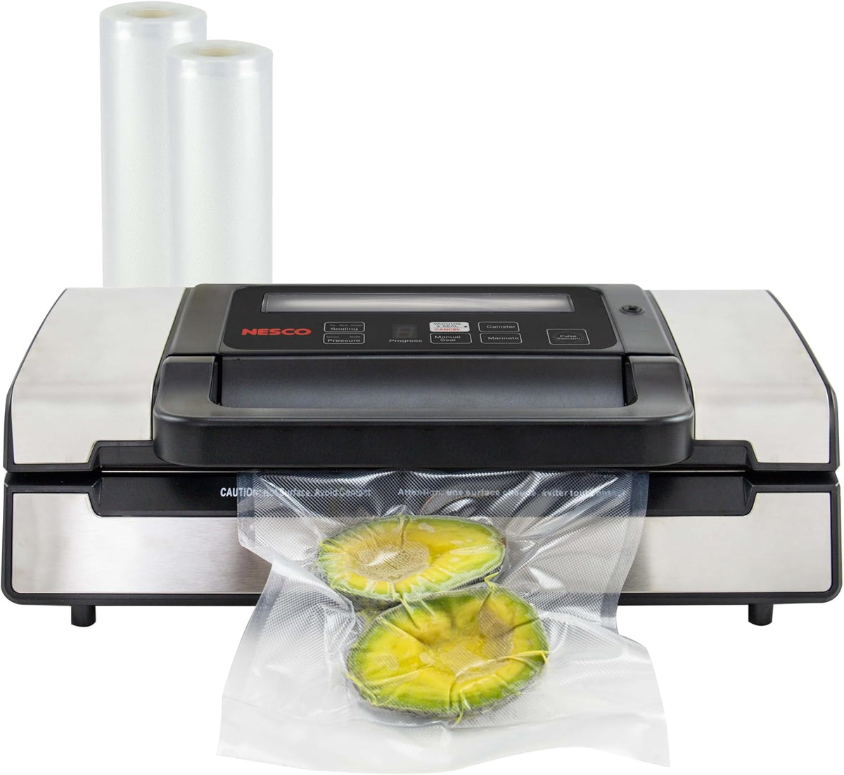 Deluxe Food VS-12 Vacuum Sealer, 130 Watts, Kit Bags & Viewing Lid, Compact