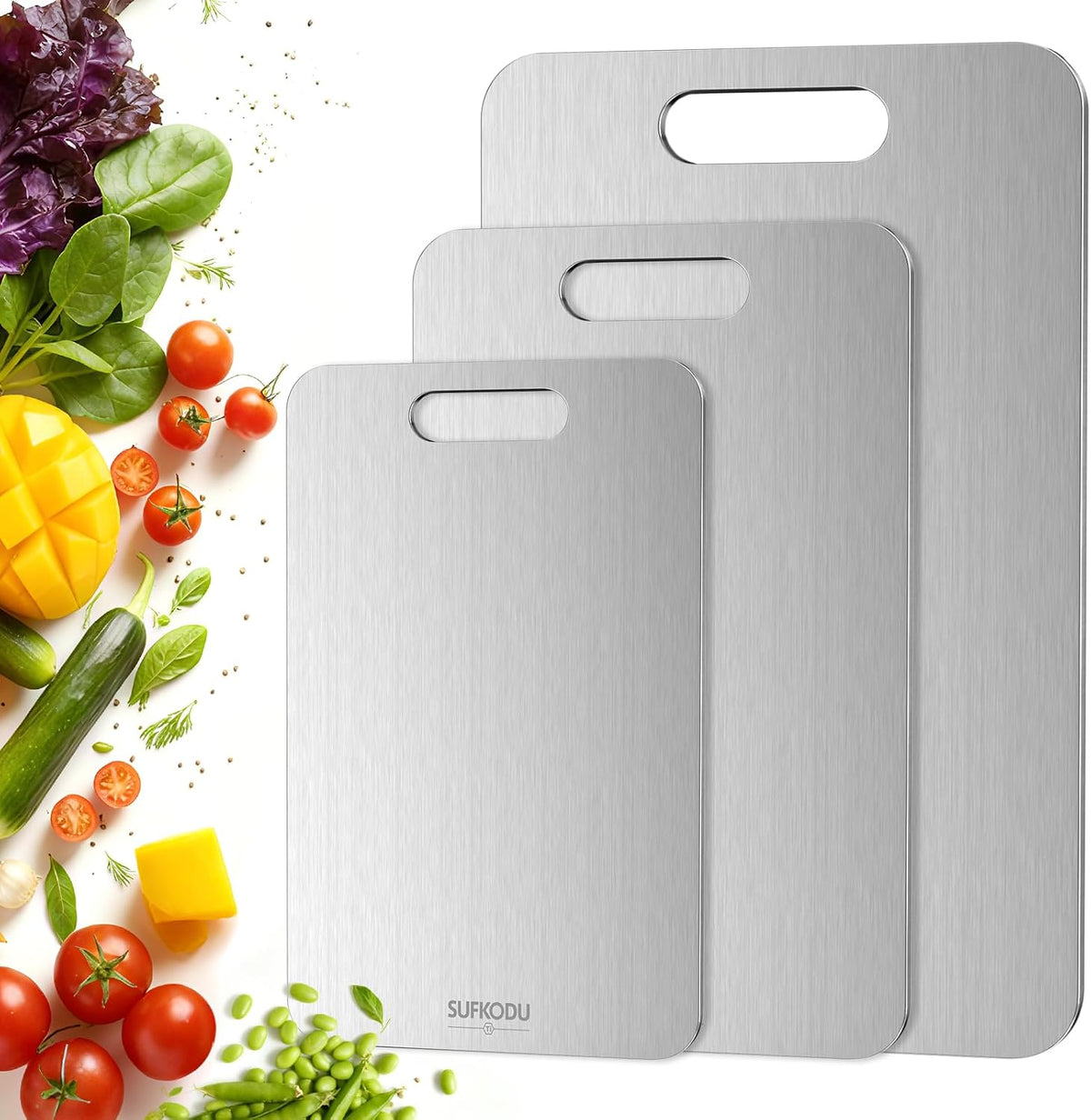 Titanium Cutting Board Set of 3(M+L+XL)