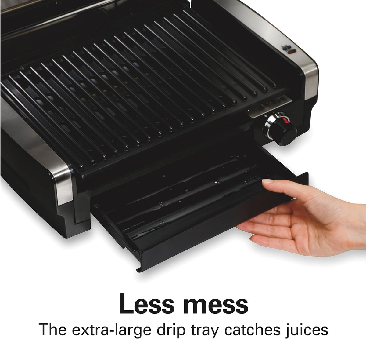 Electric Indoor Searing Grill with Adjustable Temperature Control to 450F, 118 – size reference