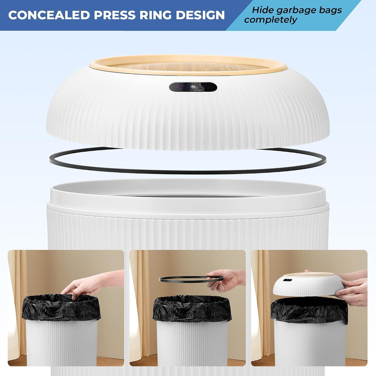 Smart Sensor Wastebasket, Convenient and Hygienic Easy to Use – detail