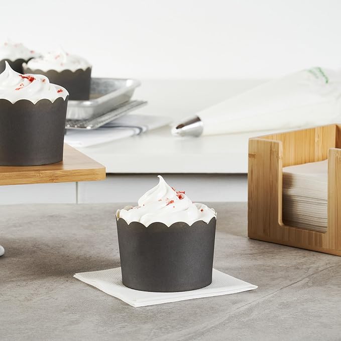 Baking Cups - 10 Ounce Gray Paper Cupcake Liners, 200 Count