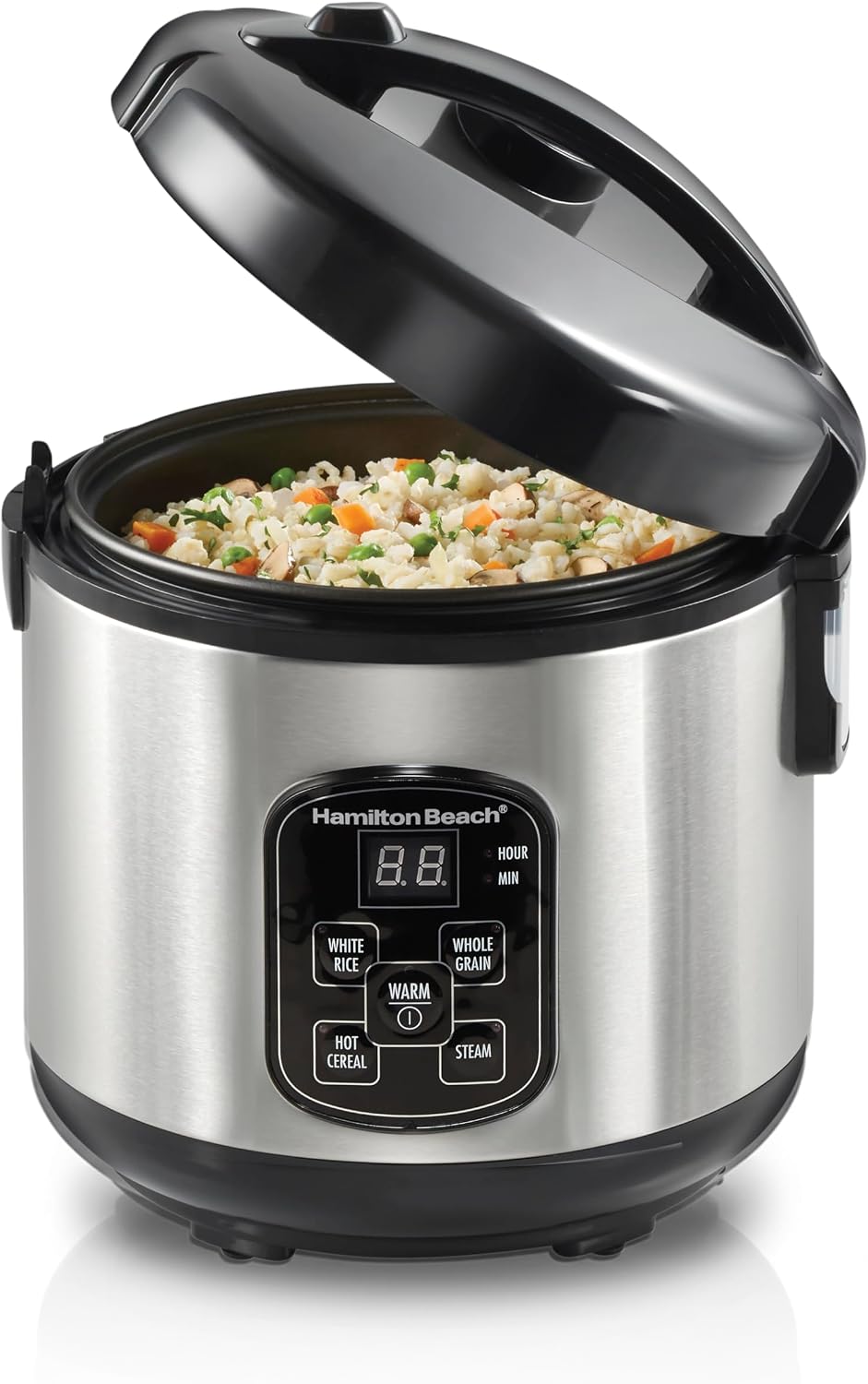Digital Programmable Rice Cooker & Food Steamer, 8 Cups Cooked (4 Uncooked)