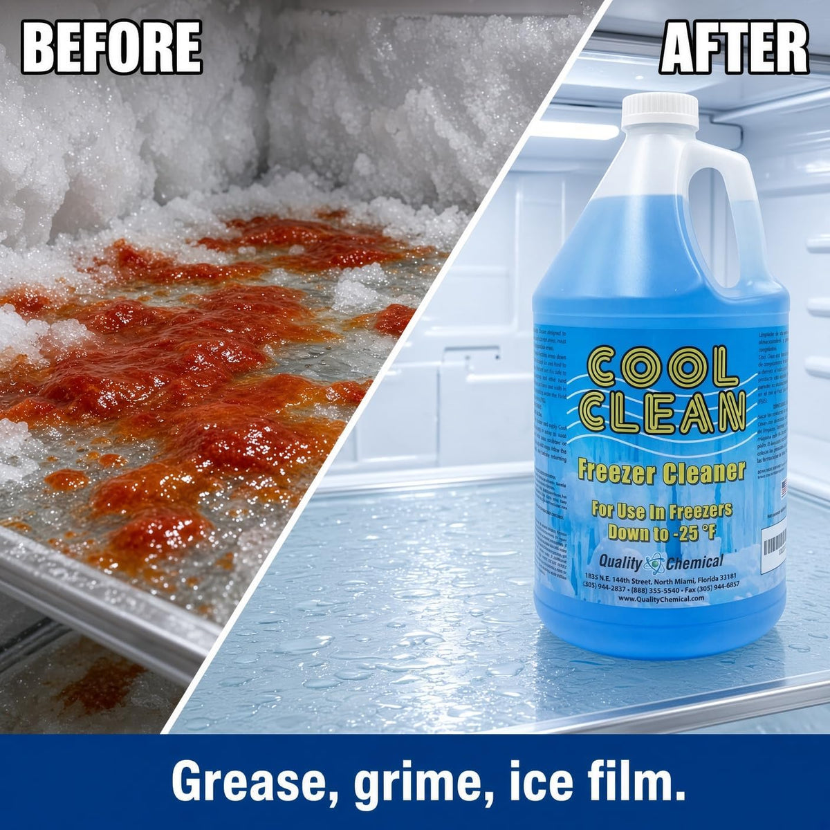 Cool Clean Freezer Cleaner – Melts Ice & Frost to -25°F for Walk-In Freezers – close-up