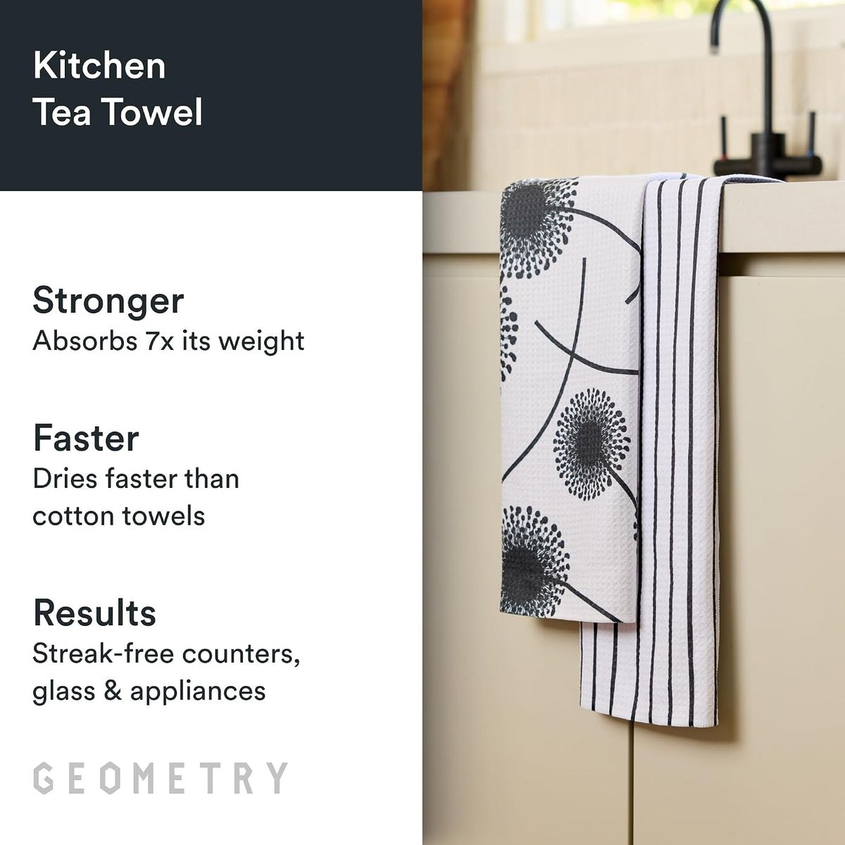 Kitchen Tea Towels - Quick Dry Microfiber Dish Towels for Kitchen Linen Breeze – detail