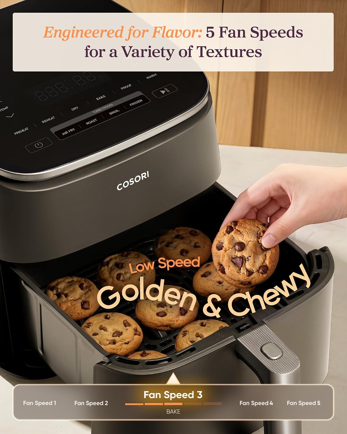 TurboBlaze Air Fryer, 9-in-1, 6 Qt, PFAS-Free Ceramic Coating – features
