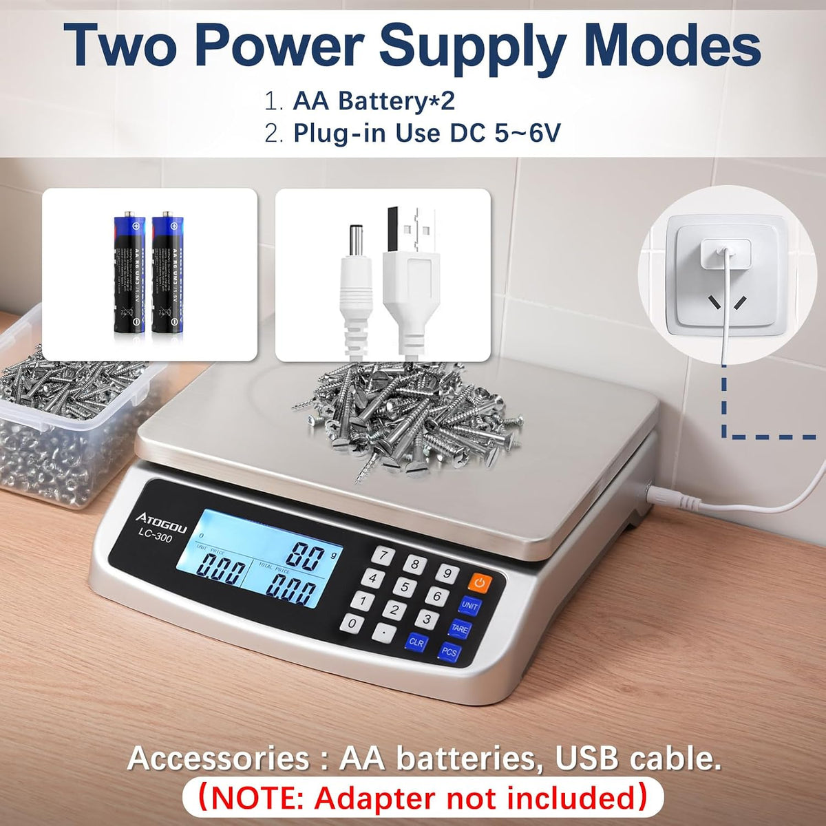 110lb Food Scale, Commercial Kitchen Scale with Price Computing – close-up