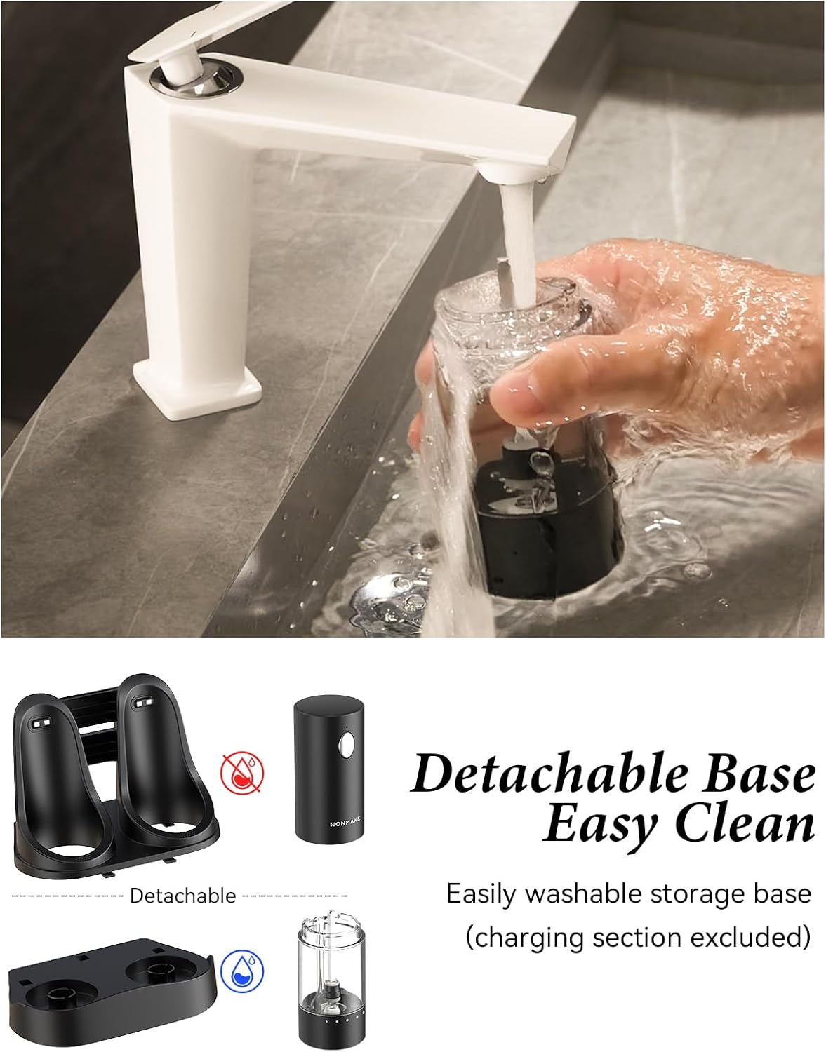 Electric Salt and Pepper Grinder Set with Charging Base, Black/Set – size reference