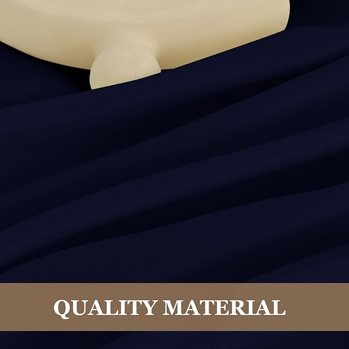 Tablecloths, Square Navy Polyester, 70 x 70 Inch, 6 Pack
