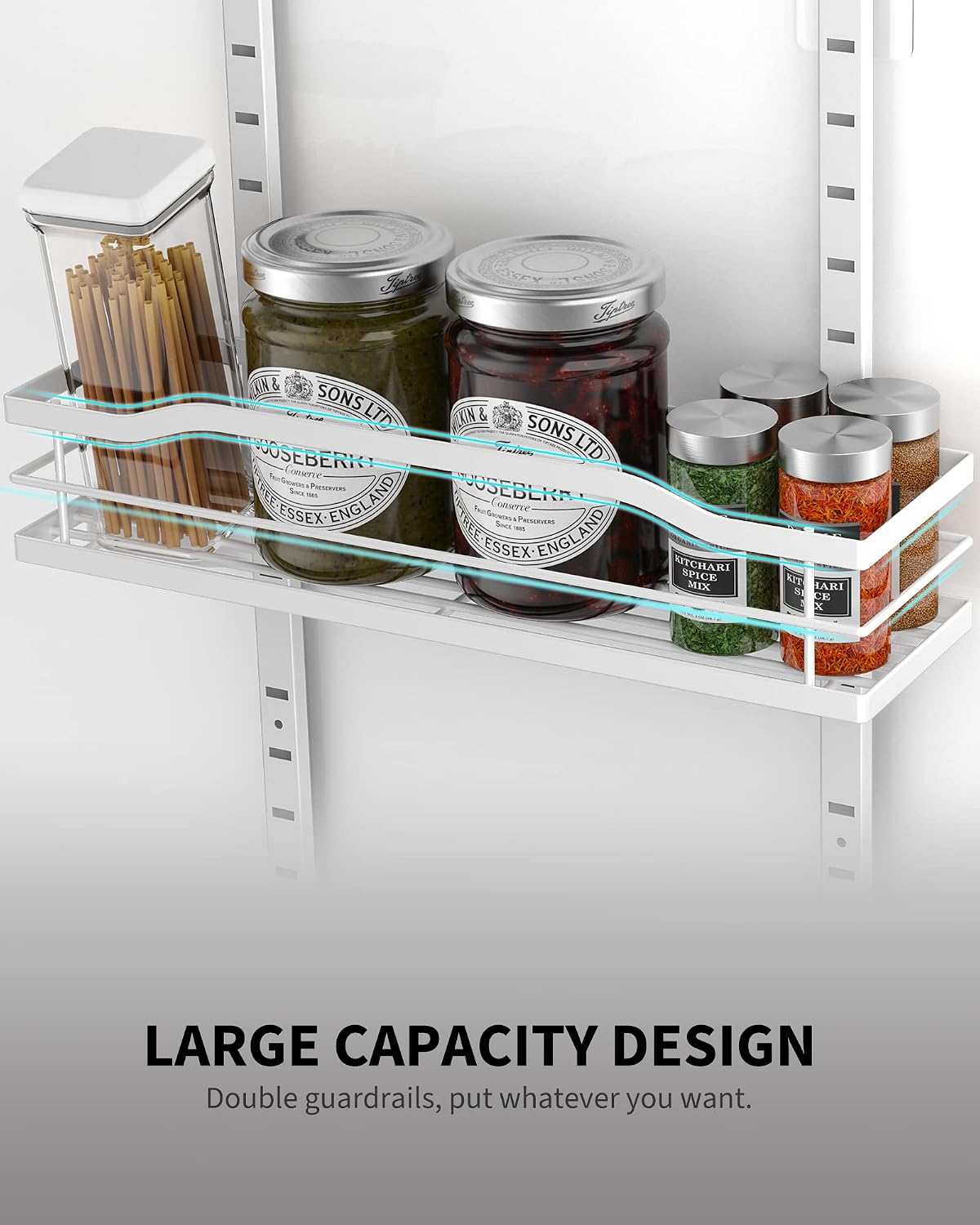 White 9-Tier Over The Door Pantry Organizer, Pantry Organization And Storage – features