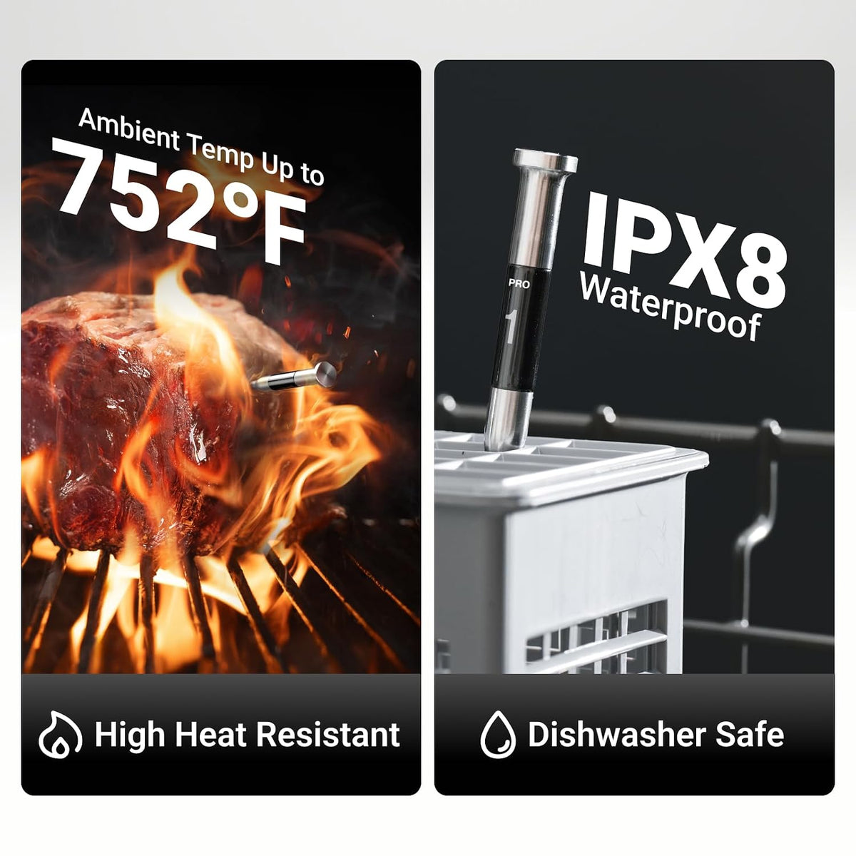 Smart WiFi Wireless Meat Thermometer for Grilling with 2 Probes – alternate view