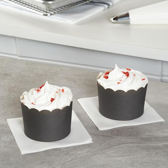 Baking Cups - 10 Ounce Gray Paper Cupcake Liners, 200 Count
