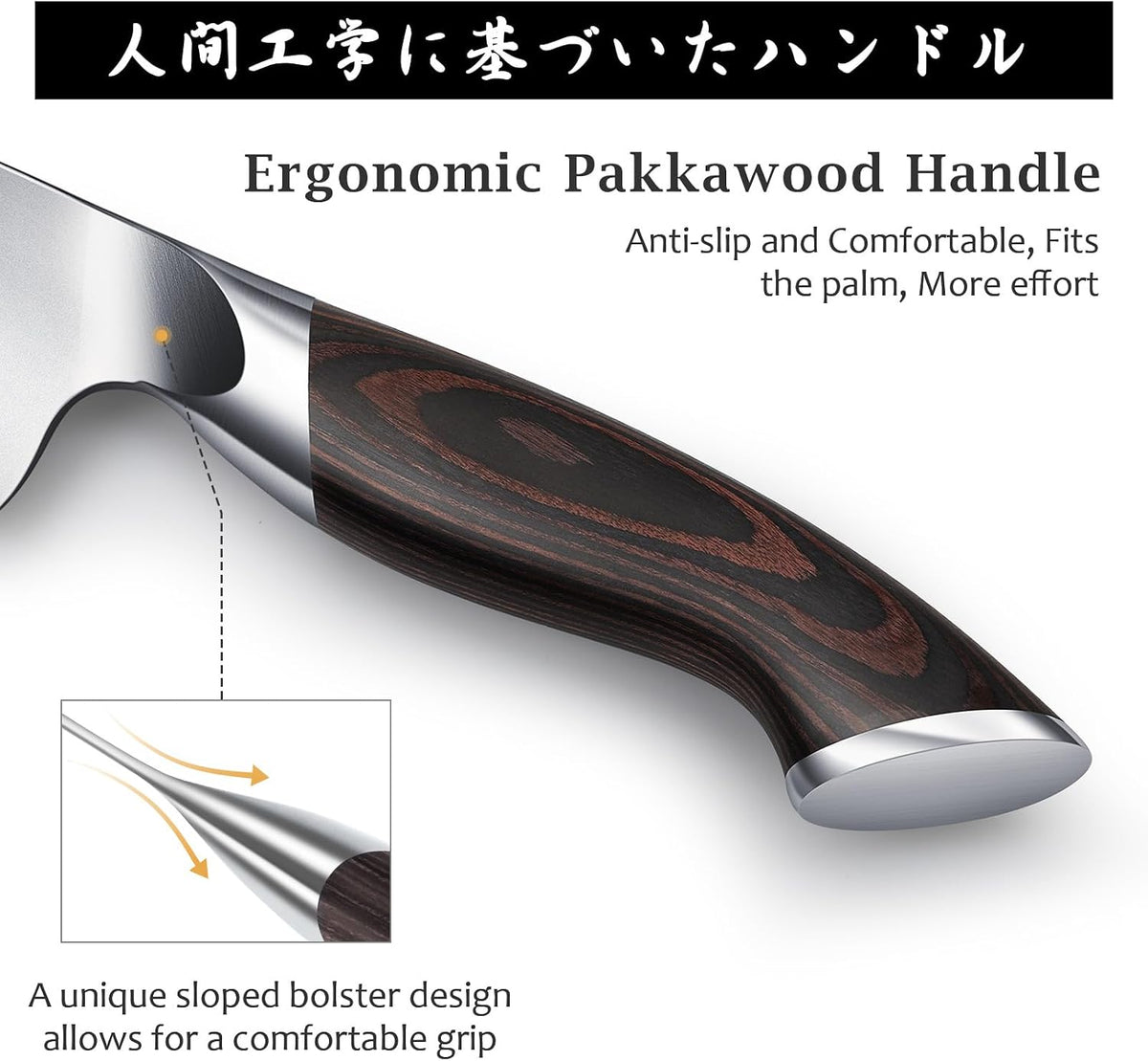 5.5 Inch Nakiri Knife, Ultra Sharp Japanese Kitchen Chef Knife – close-up