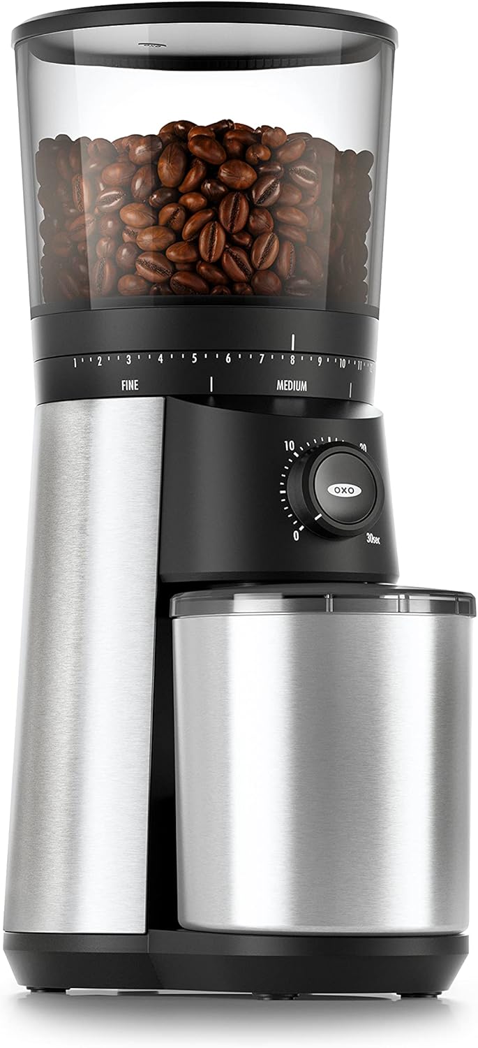 Brew Conical Burr Electric Coffee Bean Grinder - 12 Oz, Silver