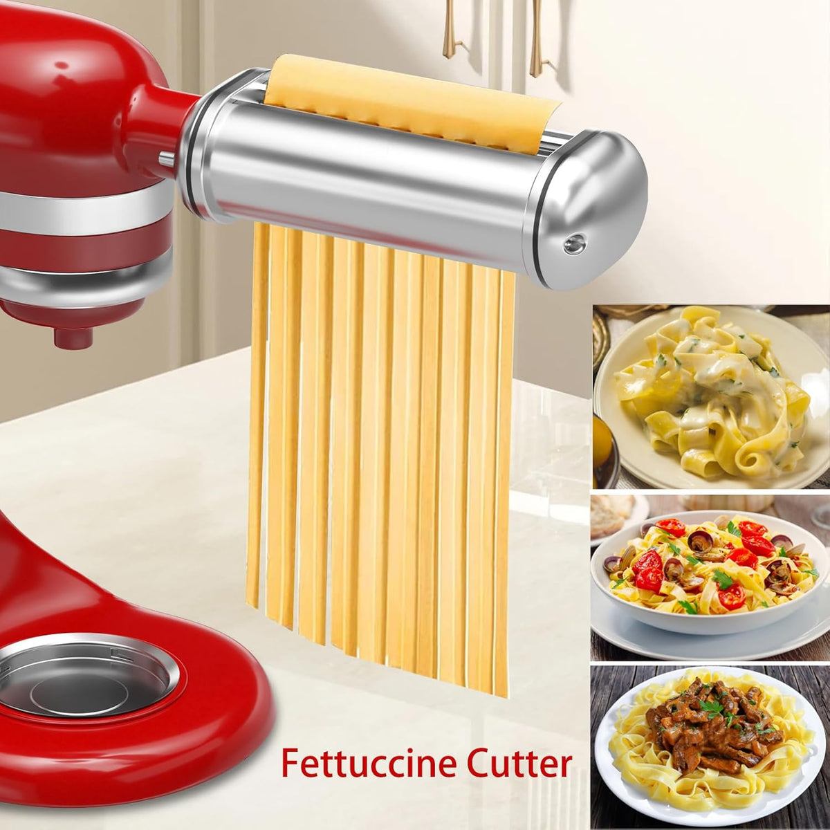 Pasta Maker Attachment for All Kitchenaid Stand Mixers, 3 PCS Kitchen Aid Pasta – features