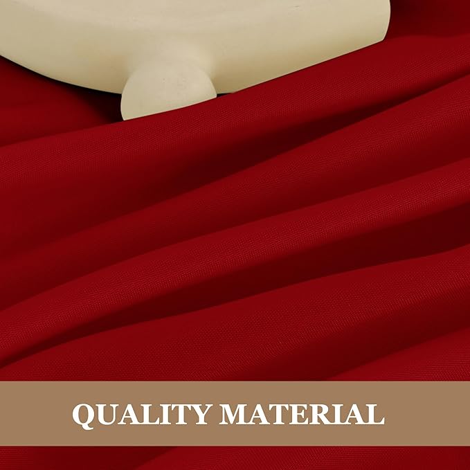 Tablecloths, Red Square Polyester, 6 Pack for Coffee and Dining Tables