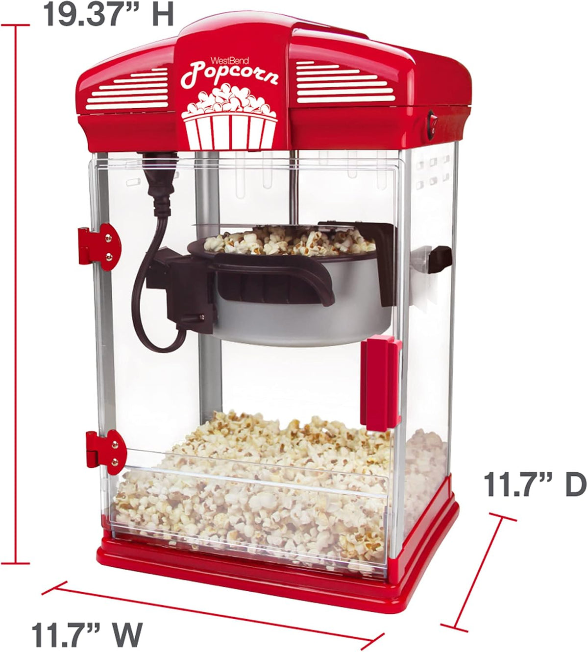 Theater Crazy Movie Theater Popcorn Popper, Gourmet Popcorn Maker Machine – alternate view