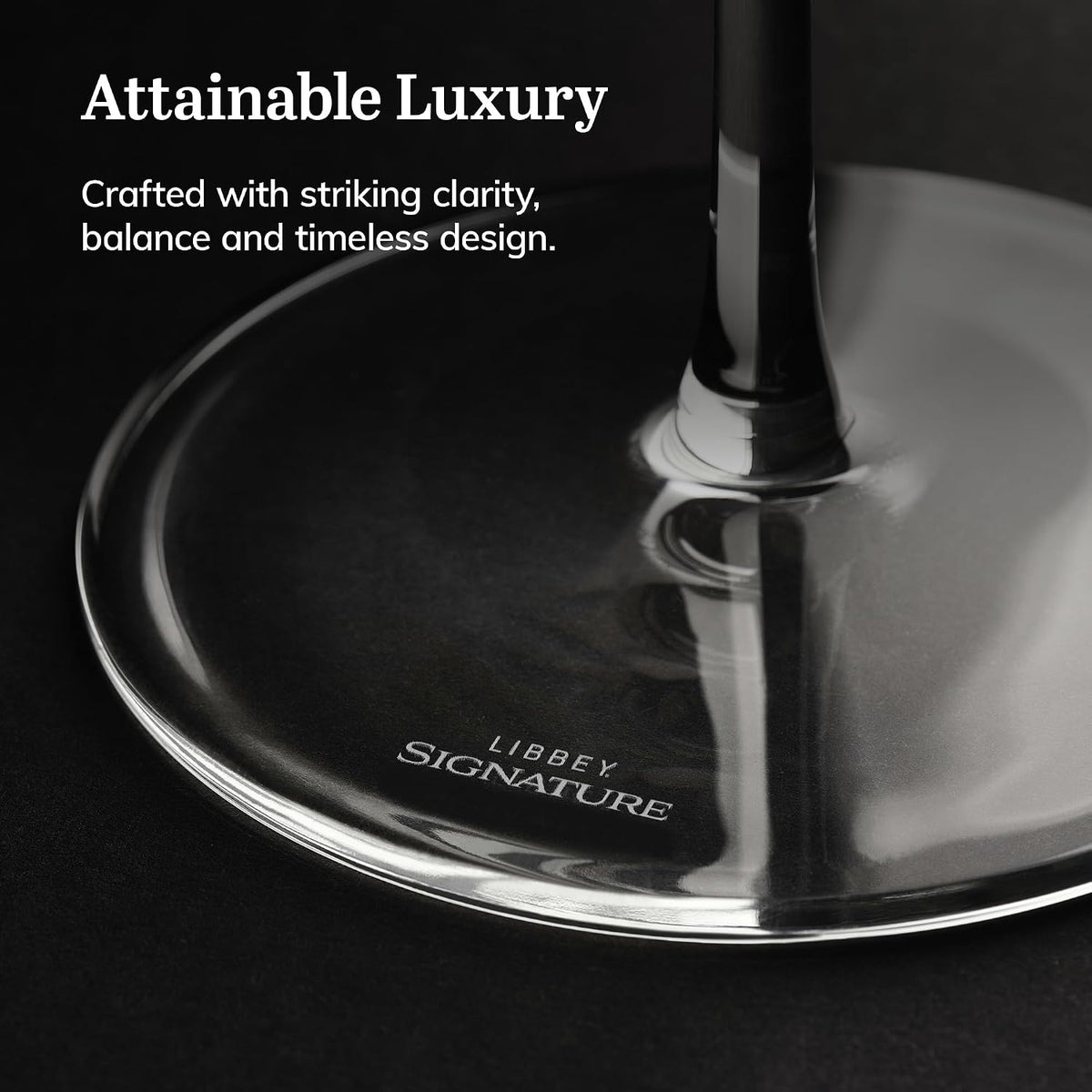 Signature Kentfield Estate All Purpose Wine Glasses Set of 4, Long Stem Wine – alternate view