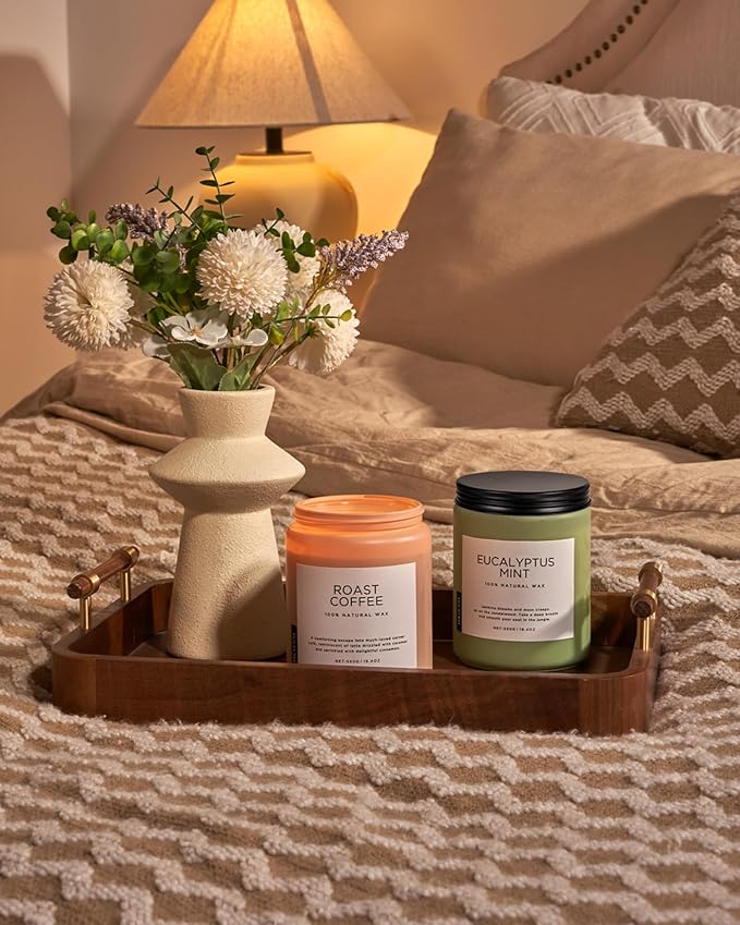 Jar Candles, Roasted Coffee Scent, 19.4 oz Soy and Vegetable Wax