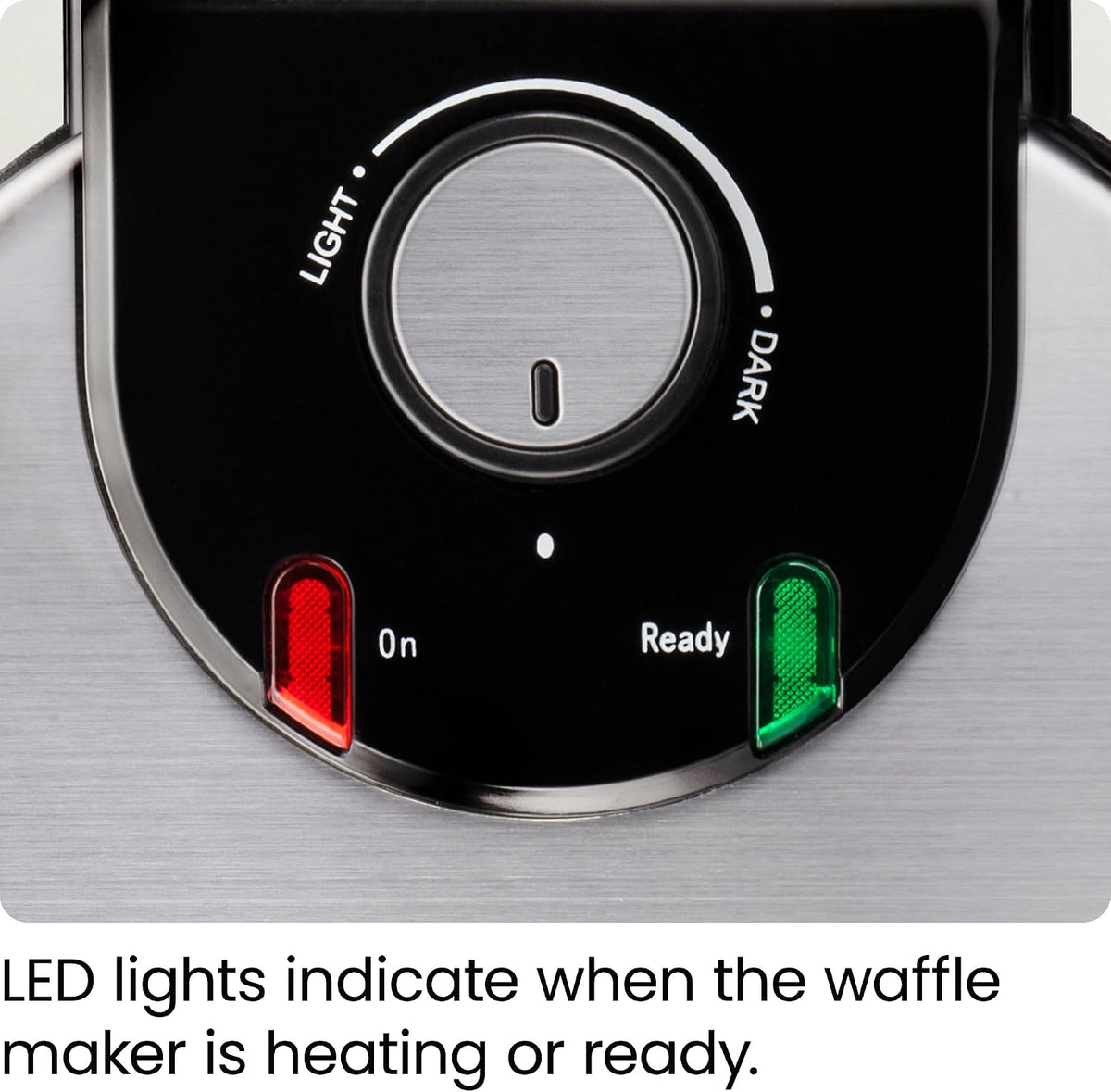 Rotating Belgian Waffle Maker, 180° Flip Iron w/ Non-Stick Plates, Adjustable – size reference