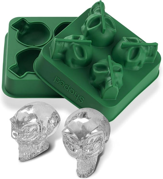 SHAPED 3D Ancient Alien Ice Mold Trays, Flexible Silicone Alien Figure Makers for Ice Cubes, Soaps, Chocolates, DIY Figures, Cookies, Resin Models