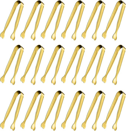 Mini Serving Tongs, Anytrp 18-Packs Stainless Steel Sugar Tongs, 4.3 inch Ice Tongs Kitchen Appetizers Tong for Coffee Bar, Tea Party, Desserts Party, Sugar and Ice Bucket