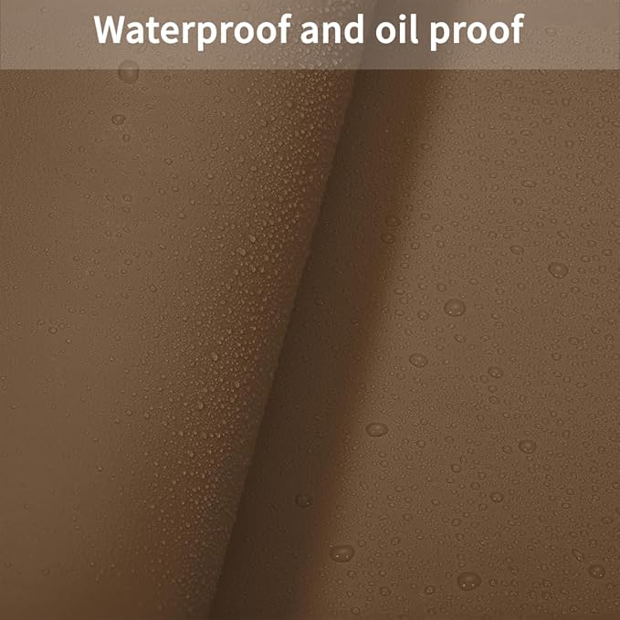 Leather Table Pad,1.8mm Thick,40x72 Inch,Dining Table Pad,Table Pads for Dining Room Table Rectangular,Table Protector for Dining Room Table(Mud Color+Champagne Gold,40x72)