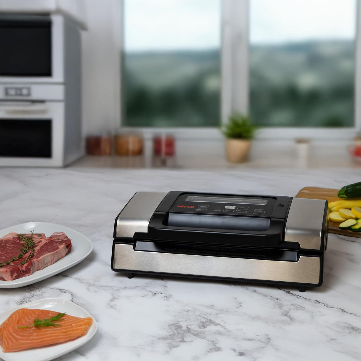 Deluxe Food VS-12 Vacuum Sealer, 130 Watts, Kit Bags & Viewing Lid, Compact – alternate view