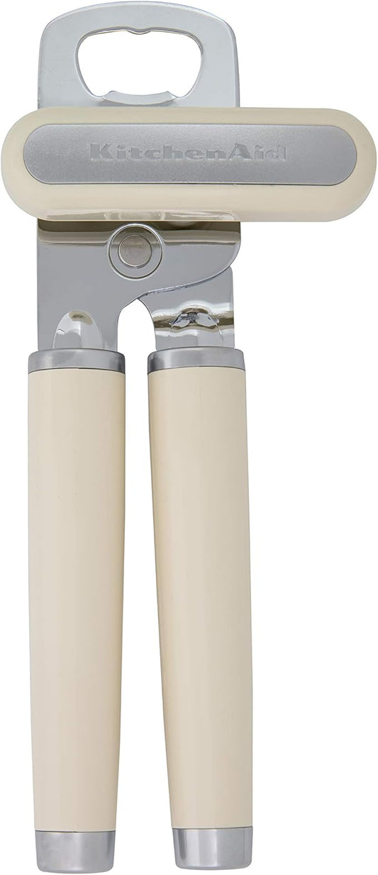 KitchenAid Classic Multifunction Can Opener and Bottle Opener Easy to Use, Razor Sharp Stainless Steel Cutting Wheel, Soft Ergonomic Handles, Almond Cream (Pack of 12)