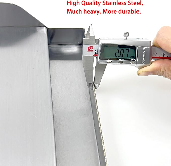 Direct Store Parts DS125 Stainless Steel BBQ Cooking Griddle, Universal Flat - Image 4