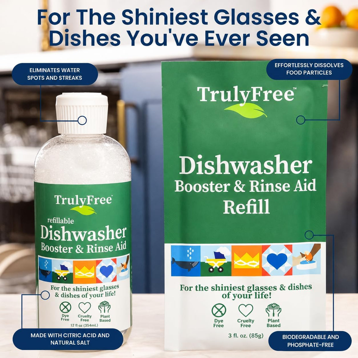Dishwasher Booster & Rinse Aid Refills - Pack of 3 – close-up