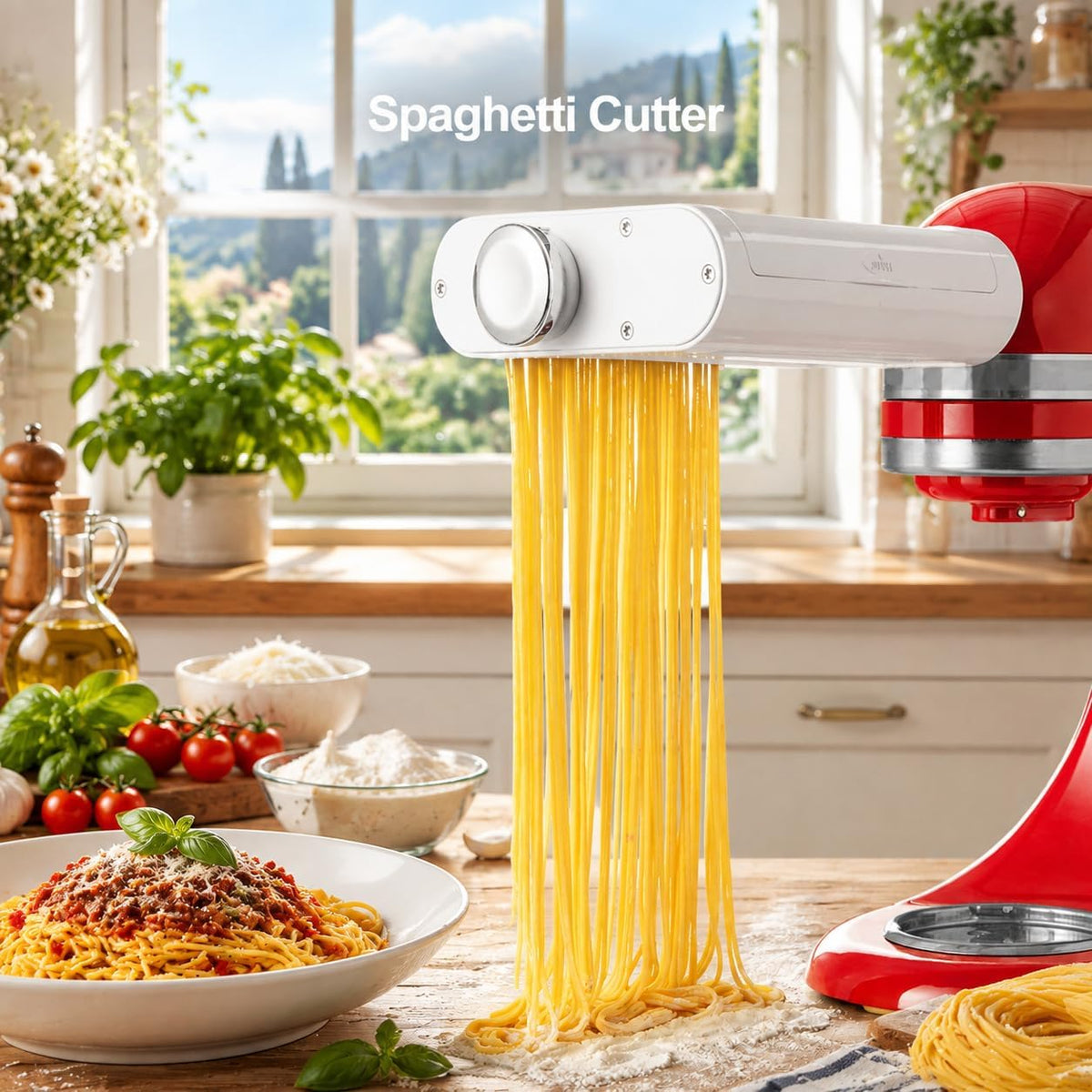 3-1 Pasta Roller & Cutter Attachment Set for KitchenAid Stand Mixers – size reference