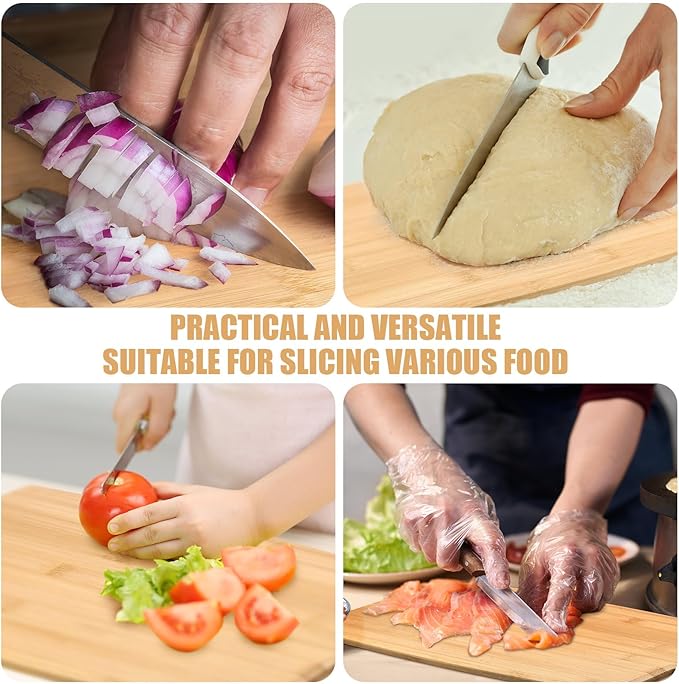 Cutting Boards with Handles, Bamboo Set of 12, 17 x 10 Inch