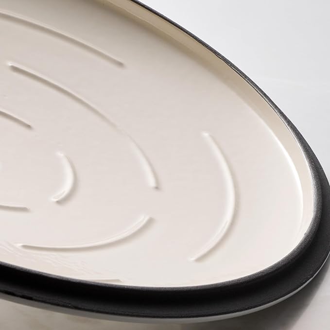 Tramontina Bestow Enameled Cast Iron Dutch Oven Pot with Lid, Round 6.5-quart, Latte (Gold Knob)