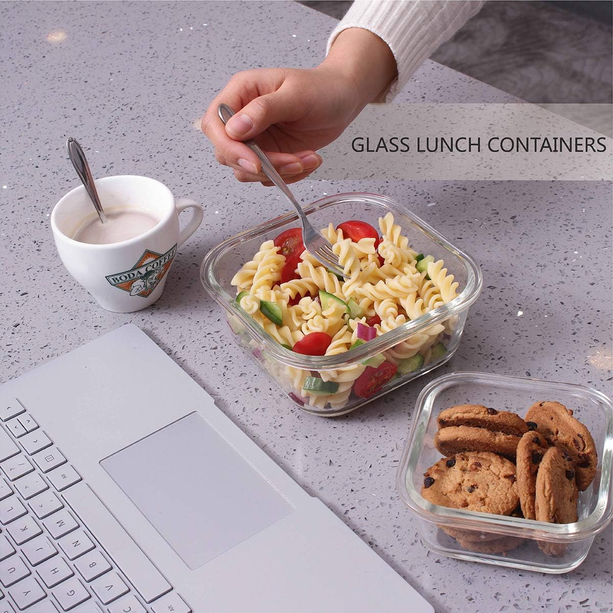 Glass Food Storage Containers with Lids 9 Pack, 3 Shape Airtight Set – features