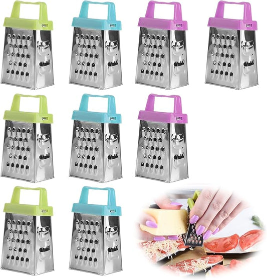 9PC Mini Cheese Grater, Box Grater and Multi Functional Vegetable Slicer for Vegetable Grater Food Shredder Lemon Zester Kitchen Small Graters, Kitchen Tools for Cheese Gingers Potatoes