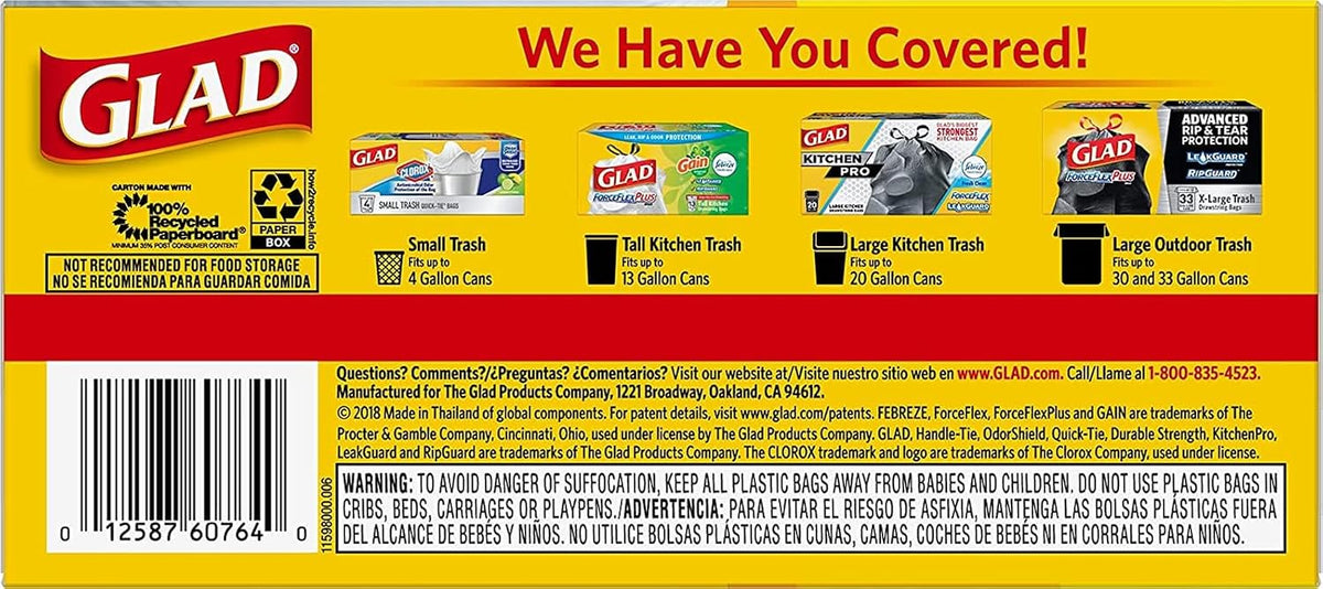 13 Gal. Tall Kitchen Handle-Tie Bags 50 ct (Pack of 4) – alternate view