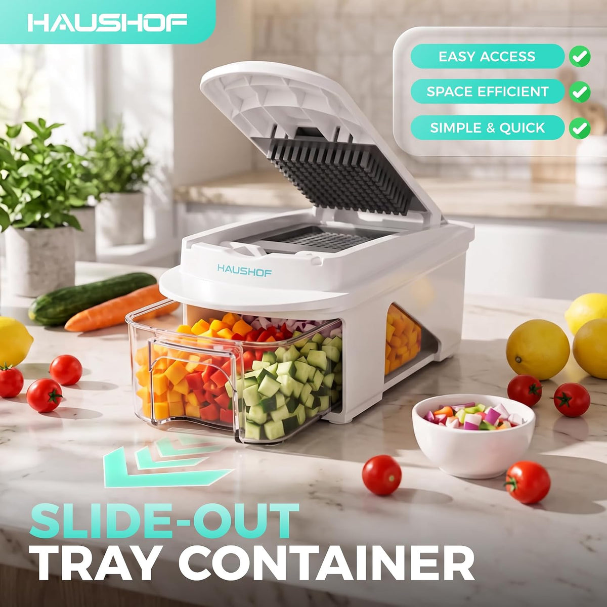 All-in-1 Vegetable Chopper and Mandoline Slicer,13 Blades – detail