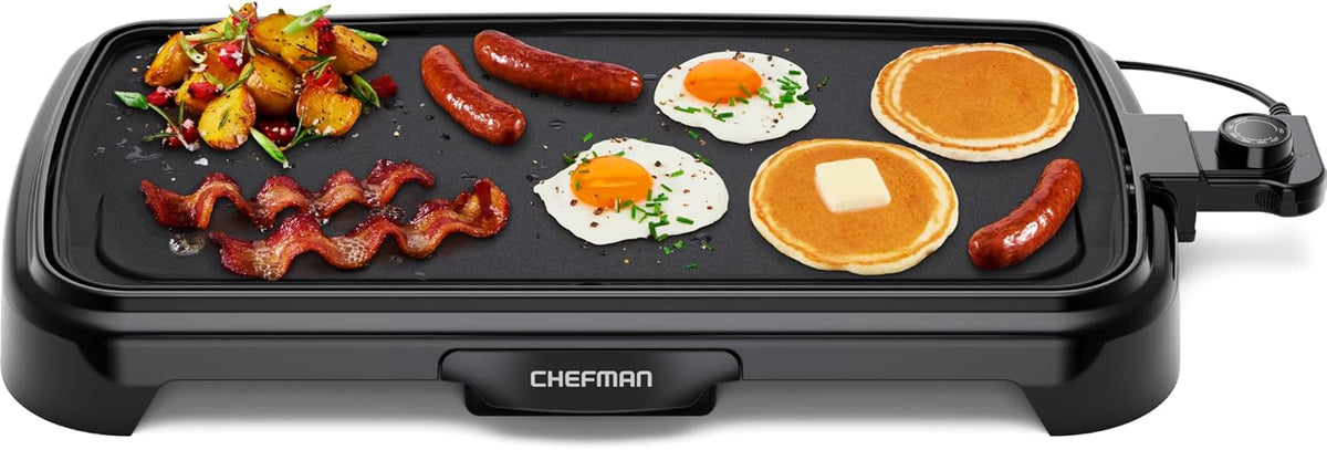 XL Electric Griddle with Removable Temperature Control, Immersible Flat Top