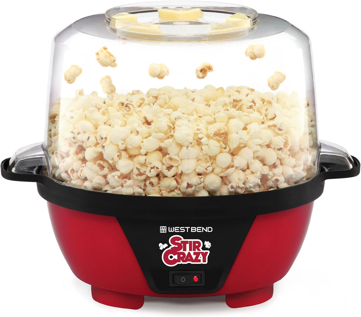 Stir Crazy Popcorn Popper, Hot Oil Popcorn Maker Machine with Large Serving