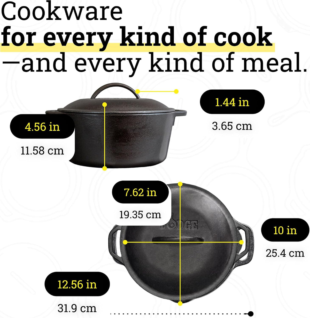 Cast Iron 5-Piece Set, PFAS-Free Pre-Seasoned Kitchen Set – set view