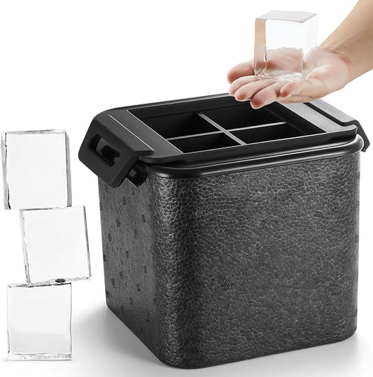 Clear Square Ice Cube Maker Mold for Whiskey Bourbon, Whiskey Gifts for Men, Bourbon Gifts Stocking Stuffers for Men Bartender