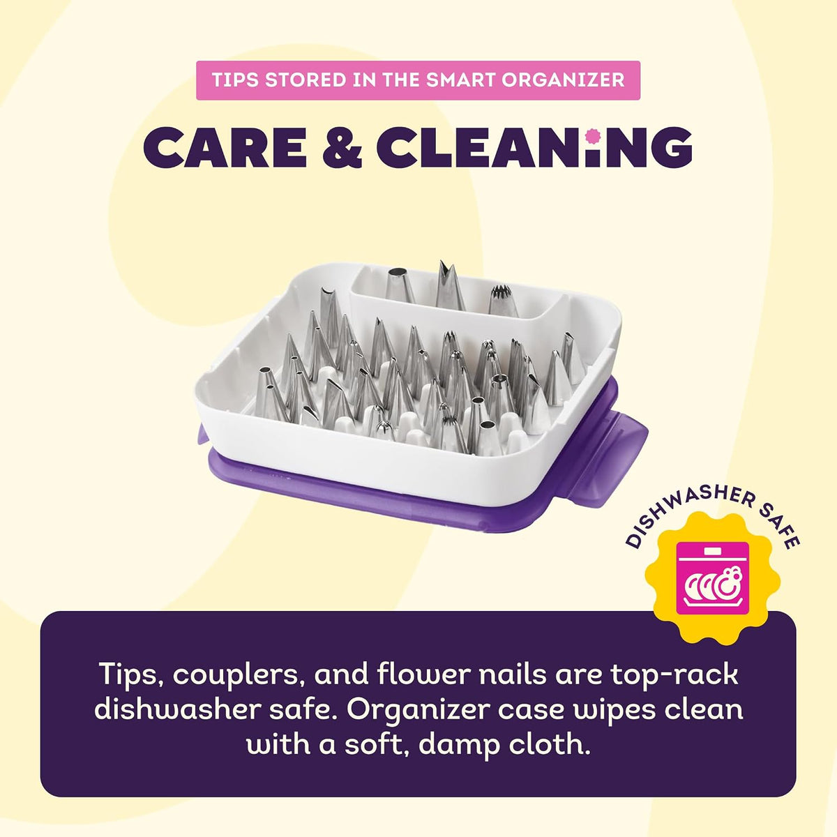 Master Cake Decorating Piping Tips Set, 55-Piece with Case – another angle