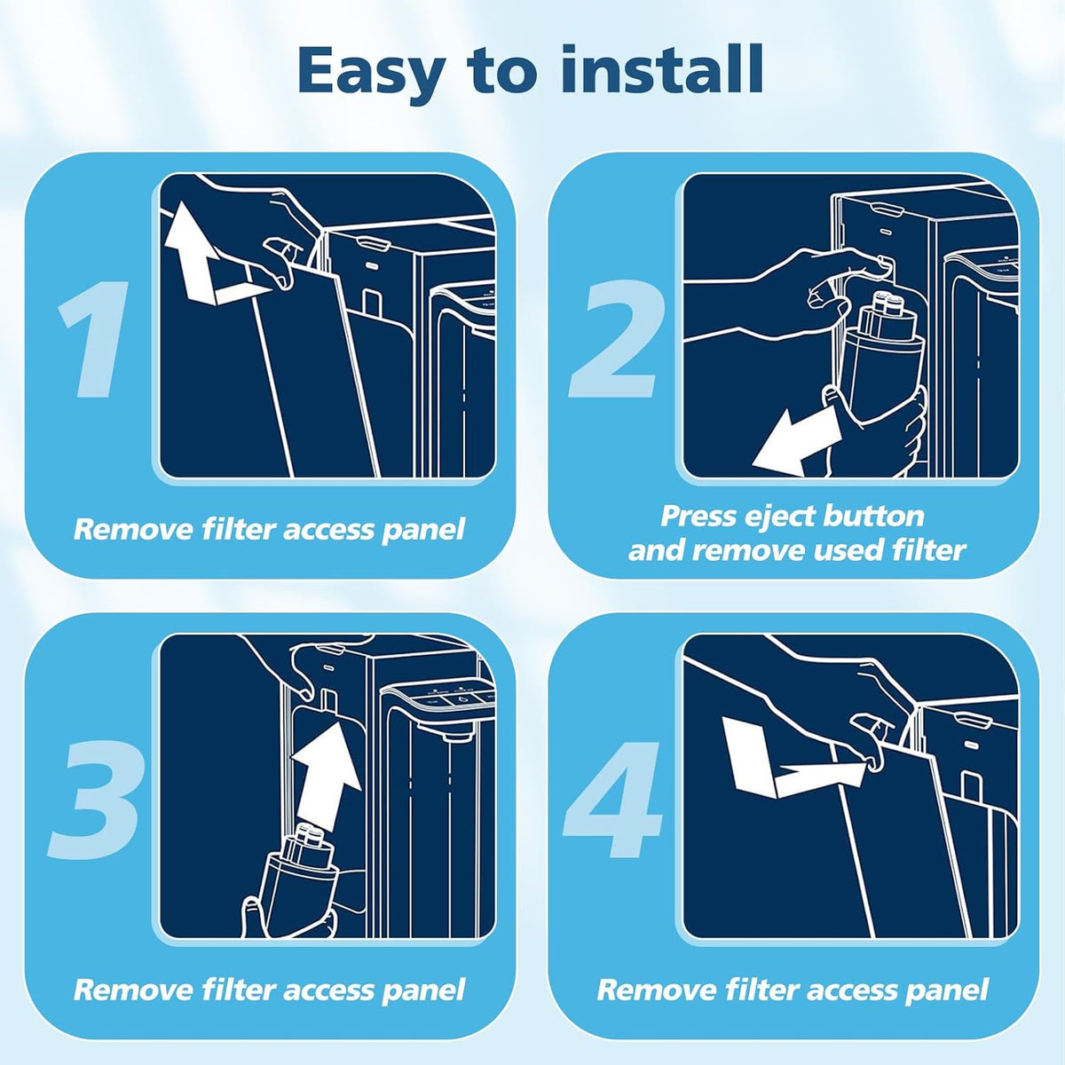 2-Pack Water Filter Replacement, Compatible with Brita Hub Instant Powerful – set view