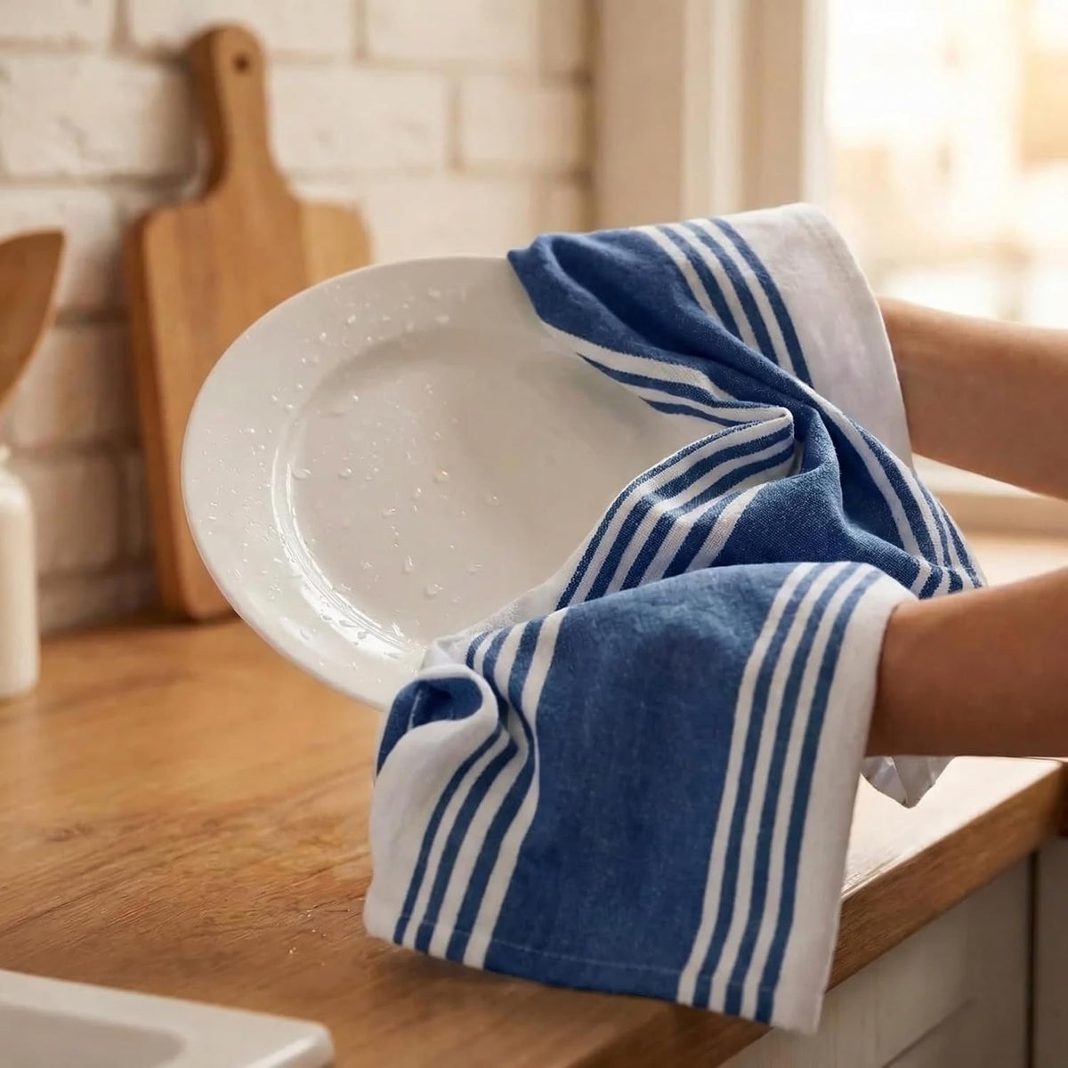 Kitchen Towels 100% Cotton Dish Towels for Kitchen (Set of 6) 20”x30” Dish – set view
