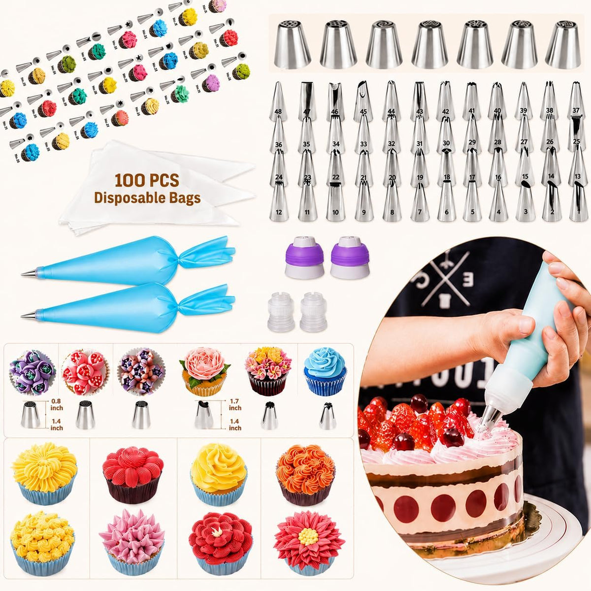 567 PCS Cake Decorating Kits with Baking kit Tools for Beginners & Pros – alternate view