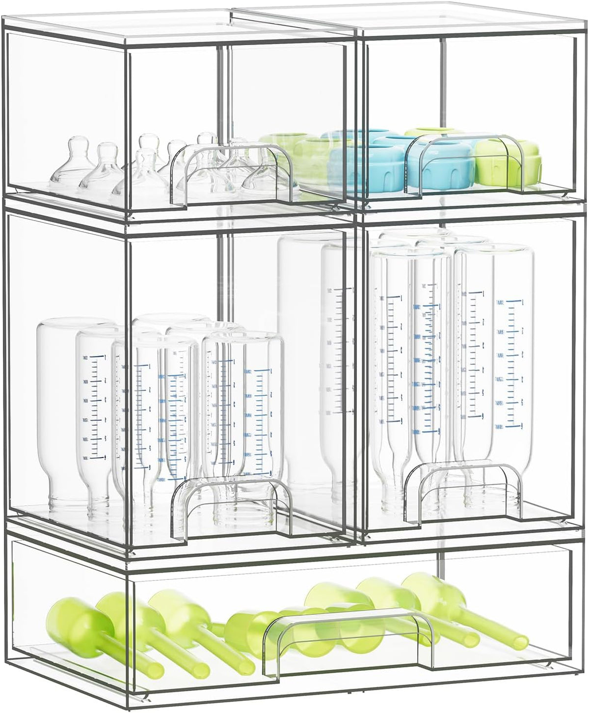 Bottle Storage Organizer Baby - Acrylic Bottles Station Organizer Container
